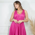 Vestido três listras plissado VESTIDO DE FESTA PETRA FINA